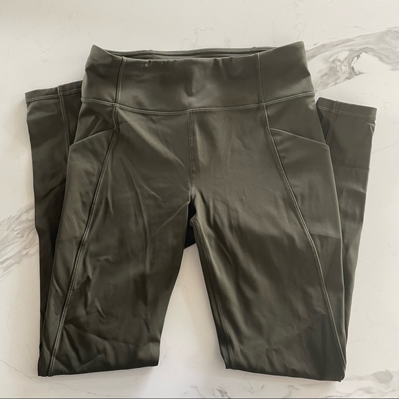 lululemon athletica Pants - Lululemon Time to Sweat Leggings 28” in Dark Olive